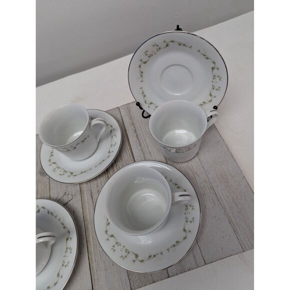 Sheffield China Japan Elegance Set of 4 Teacups and Saucers - Picture 4 of 9